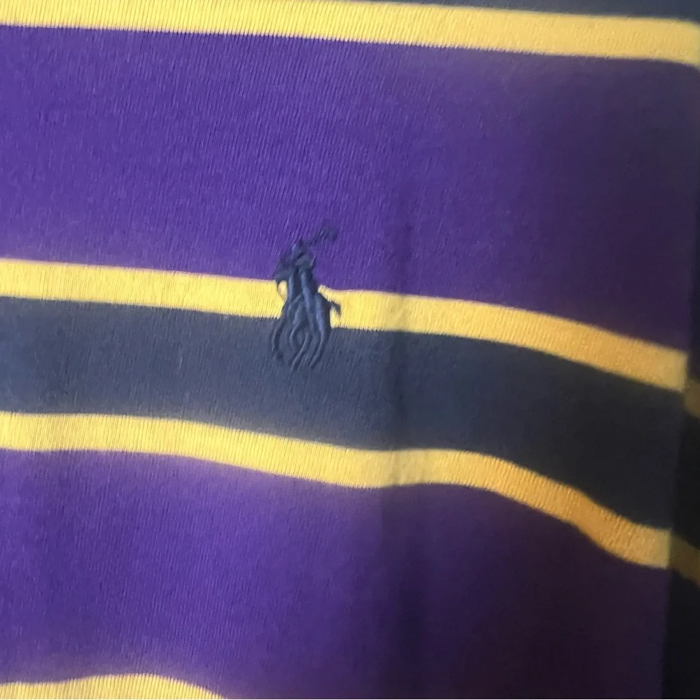 Ralph Lauren - Girls Striped Shirt‎ Dress Drawstring Waist  Purple Gold - Sz. L